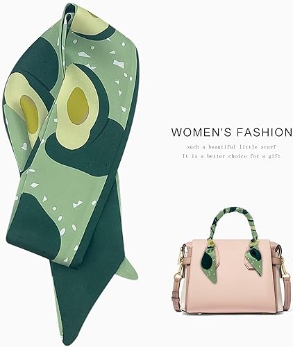 Miniatura 2 de Women's Designer Neckerchief Handbag Handle Ribbon Fashion Scarf Summer Fruit Printed Hair Tie