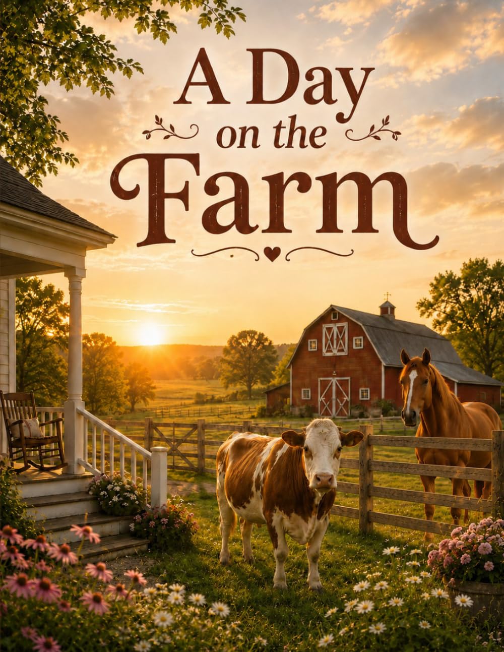 A Day on the Farm: A Peaceful Picture-Only Book of Country Life, Farm Animals, Barns, Gardens, and Cozy Rural Scenes (Quiet Moments Picture Books)