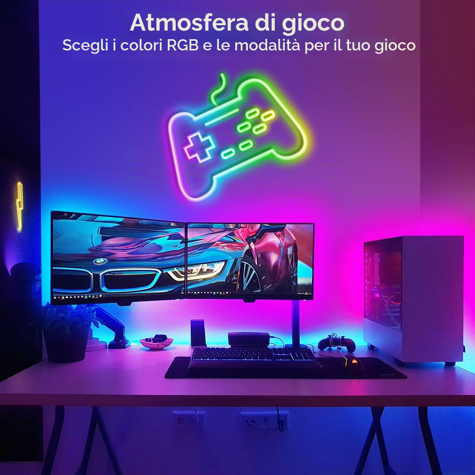 30m Luci a LED per corda al neon, controllo tramite app/telecomando, corda luminosa LED flessibile, più modalità, luci al neon RGB per esterni impermeabili IP65
