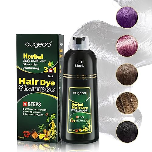 KODEQ Champú de color de cabello a base de hierbas, champú instantáneo para teñir el cabello, champú mágico para teñir el cabello, champú hidratante