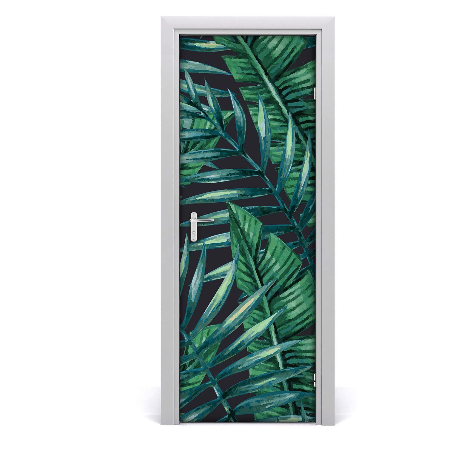 Etiqueta de la Puerta Coloray 77x200 cm de hojas de palma autoadhesiva