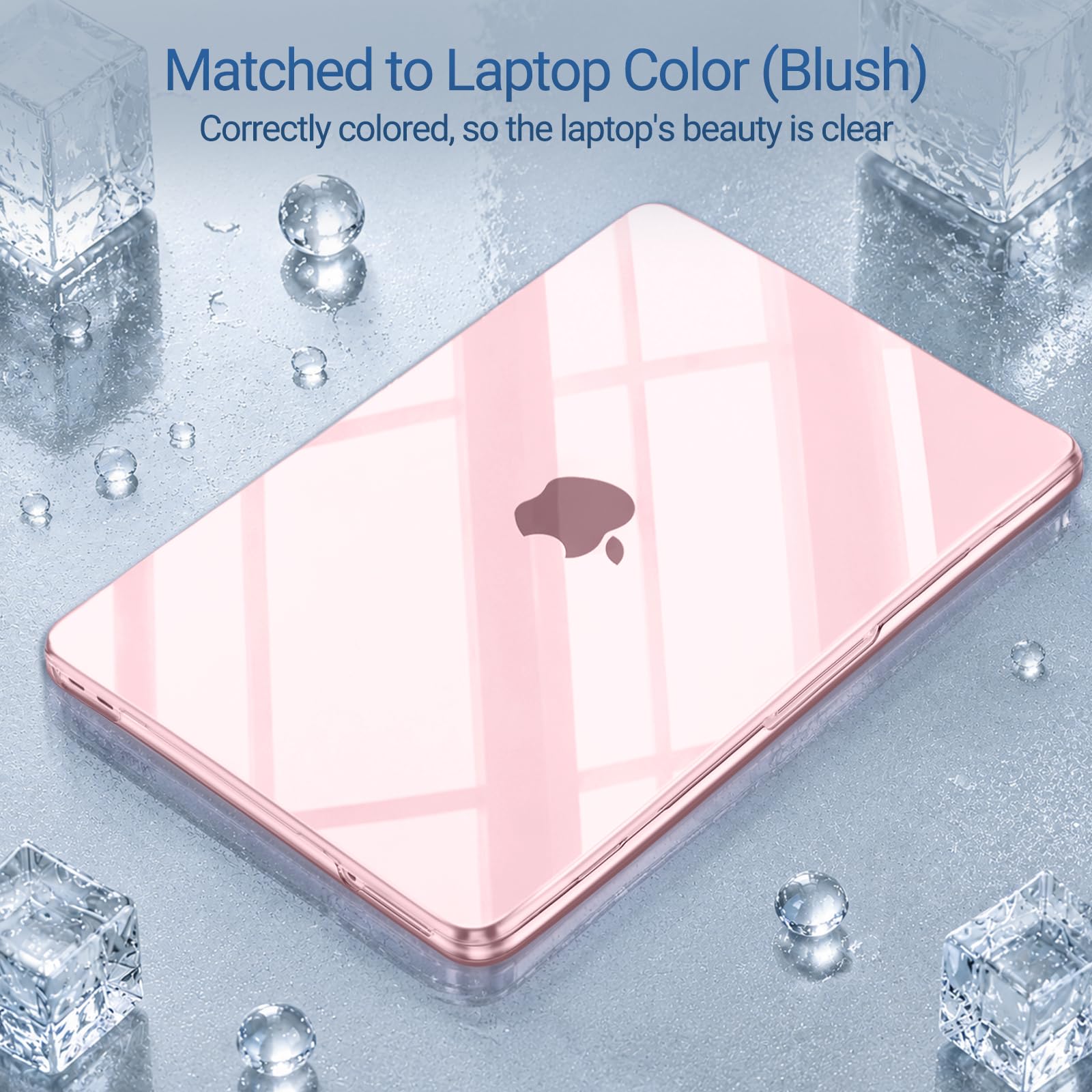 MOSISO Funda Compatible con MacBook Neo 13 Pulgadas Modelo A3404 2026 | con Chip A18 Pro, Ultradelgada Belleza Batural Superior Cierre Perfecto Protección Funda Rígida, Rosa Nube Cristal