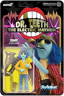 Super7 The Muppets Electric Mayhem Band Zoot Reaction Figure 3.75 Inch