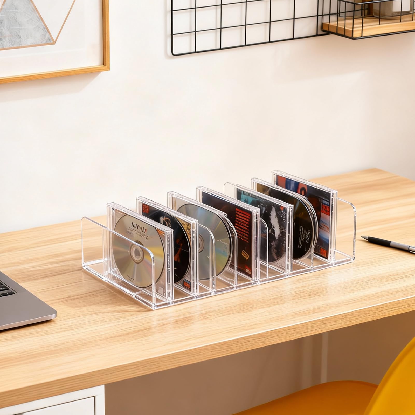 VOSSOT 2 supporti trasparenti per CD e CD, in acrilico, per presentazioni, cosmetici, DVD, per CD, da toeletta, per cassette da gioco, libri