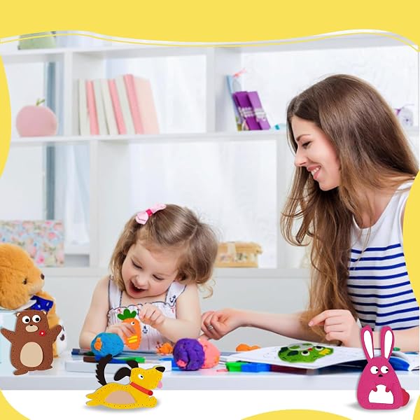 Felt Sewing Pack for Children, Sewing Kit Girl Sewing for Children Creative Crafts for Children DIY Kit Machine Fun Ornaments, Crafts - 3
