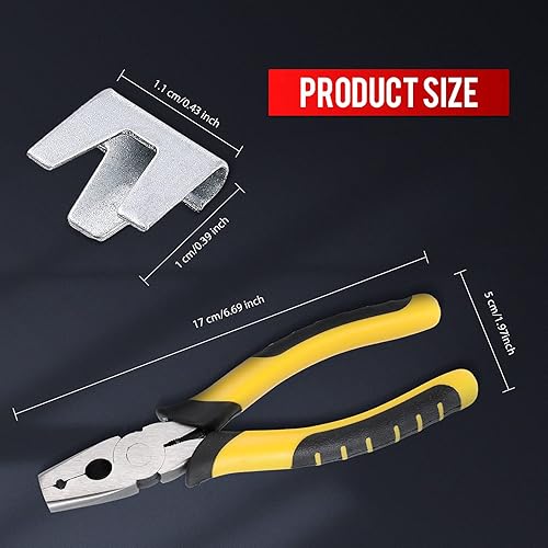 Miniatura 2 de 300 clips de jaula de alambre con 1 pieza de jaula de alambre con hebilla de jaula de alambre para jaula de pollo, mascotas, perros, gatos (plata,