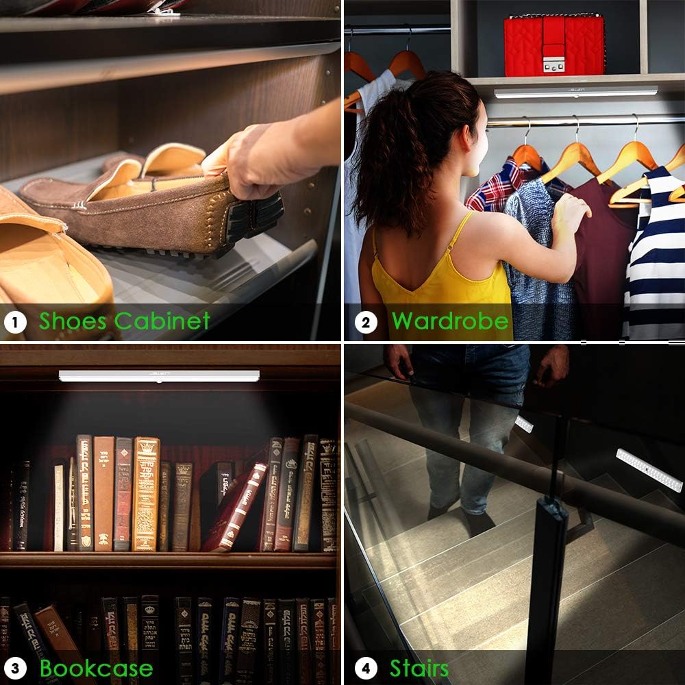 Luce LED con sensore di movimento LOFTER con batteria ad alta capacità e porta di ricarica