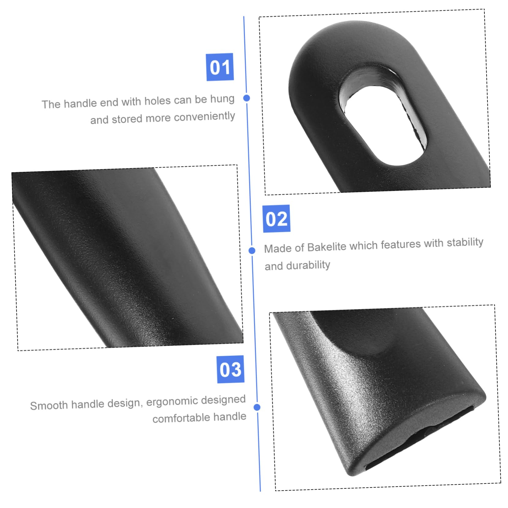 2stücke Frying Pan Ersatzgriff Abnehmbarer Anti-verbrennungsgriff Ergonomisches Design Für Töpfe Und Pfannen Hitzebeständig Und rutschfest Einsetzbar