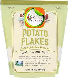 Creamy Potato Flakes Instant Mashed Potatoes Creamy Potato Flakes, 16-ounce - One 16 oz Resealable Bag, Instant Mashed Potatoes, Gluten-Free, Quick Prep, Ideal for Baking, Soups, and Side Dishes