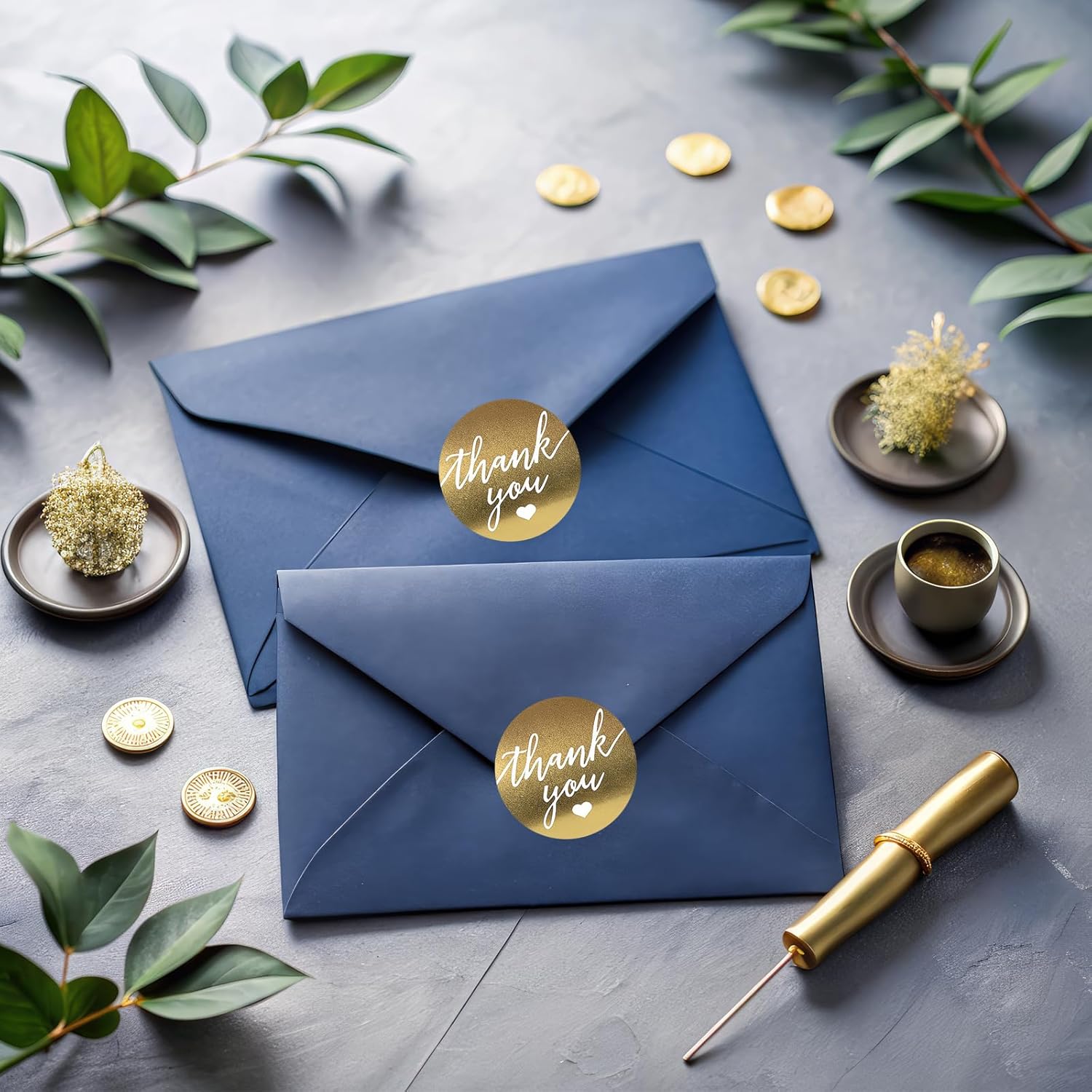 500 Pcs Thank You Stickers 1.5Inch, Round Thank You Label Sticker Envelope Seals Sticker for Small Business, Gold Self-Adhesive Apprecation Wedding Party Favors Stickers for Birthday, Gift Packaging - Image 7