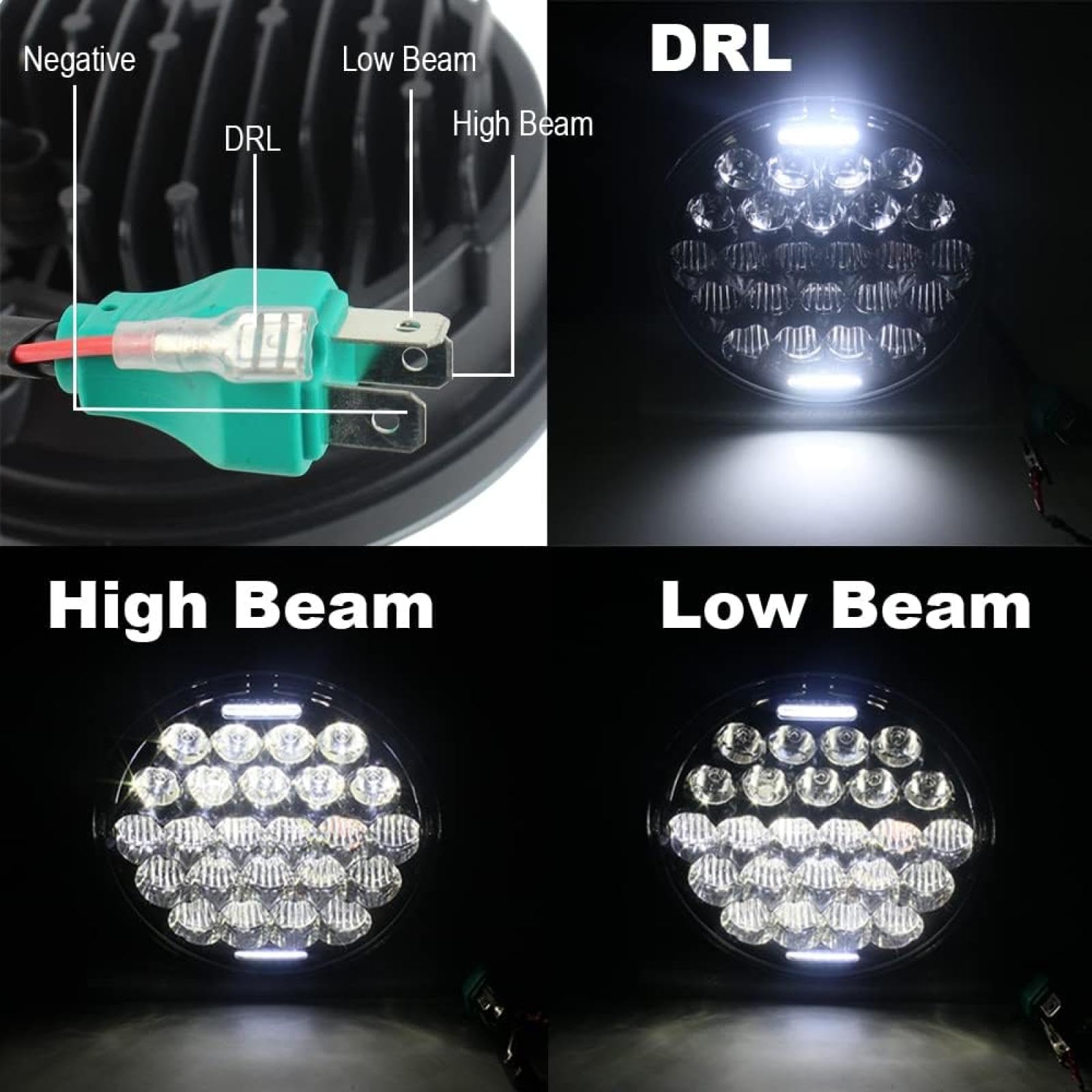 reflektor motocyklowy 5,75 cala 72W akcesoria motocyklowe H/L Beam przednia lampa przednia do Dla Dyna DRL Angel Eye LED reflektor