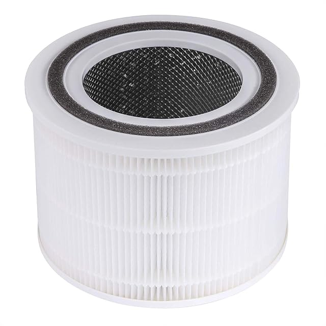 LEVOIT Air Purifier Replacement Filter, 3-in-1 H13 HEPA, High-Efficiency Activated Carbon, Core 300-RF White