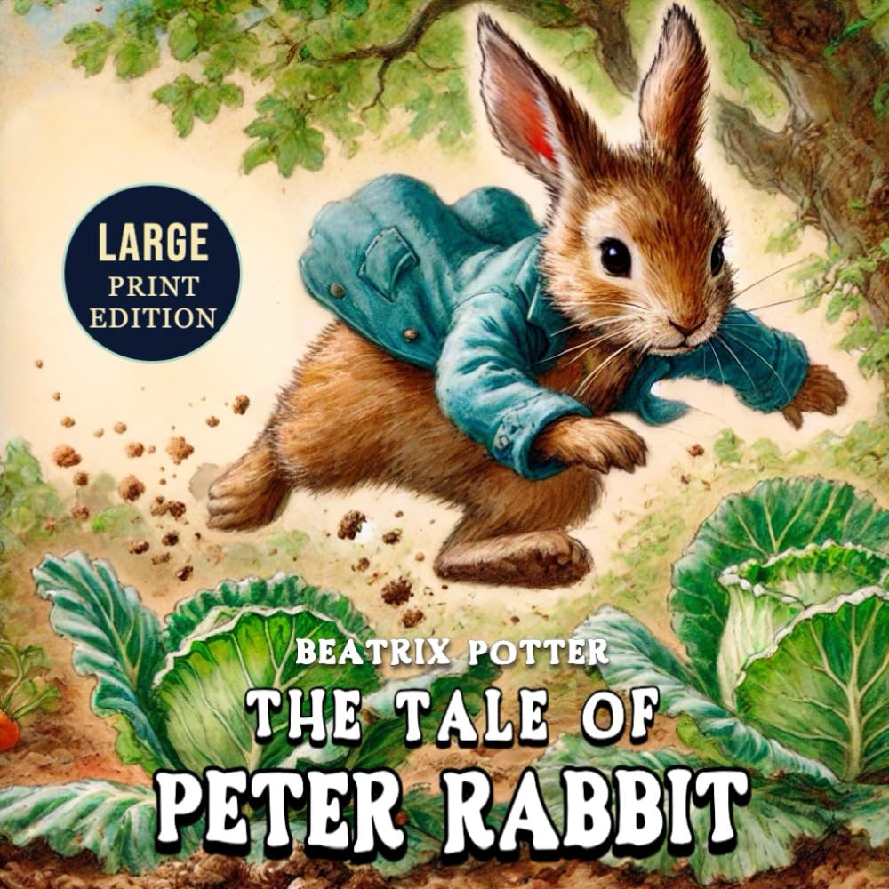 The Tale of Peter Rabbit (Large Print Edition): A heartwarming animal tale blending humor, adventure, and charming illustrations that has remained a childhood favorite for over a century