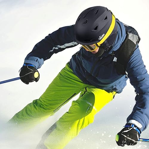 Miniatura 9 de Casco de esquí, snowboard, con ventilación activa, compatible con audio para deportes de nieve, casco de lujo con certificación ASTM para hombres y