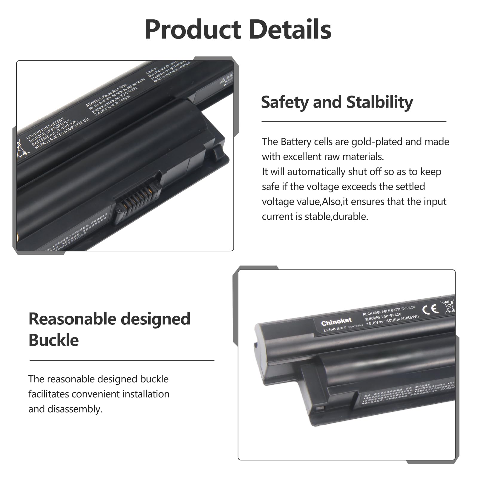 6000mAh/65Wh VGP-BPS26 VGP-BPS26A VGP-BPS26S VGP-BPL26 Batteria per Sony VAIO VPC-CA15FW VPC-CA15FG VPC-CA17EC VPC-CA2S0E VGP-BPS13 VPC-CA190 pcg-71811m pcg-71911m