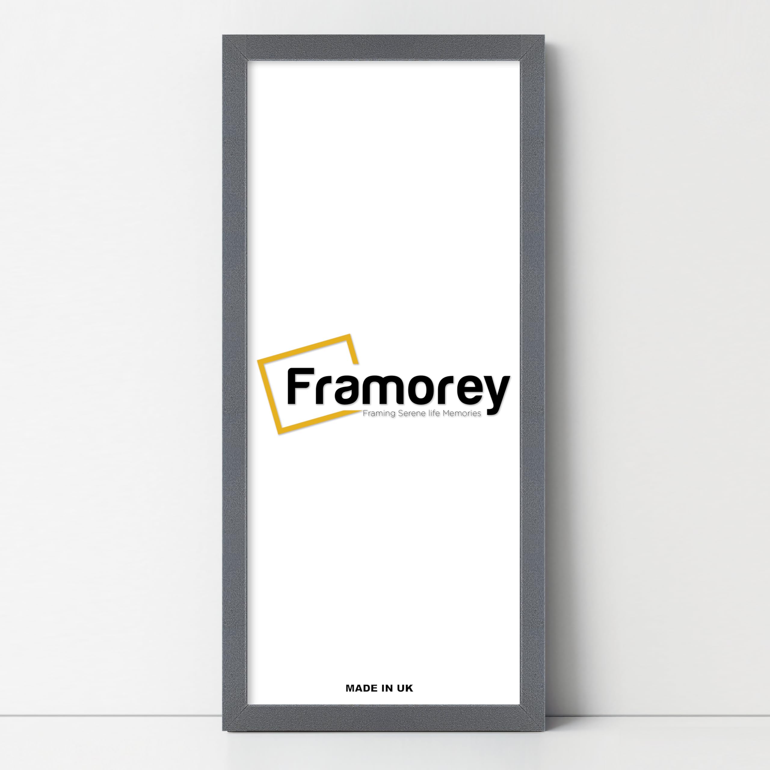 Framorey (12X8 Inch (Din A4)) Thin Matt Picture Frame / Wall Art Frames / Flat Wooden Effect Poster Frame Gold