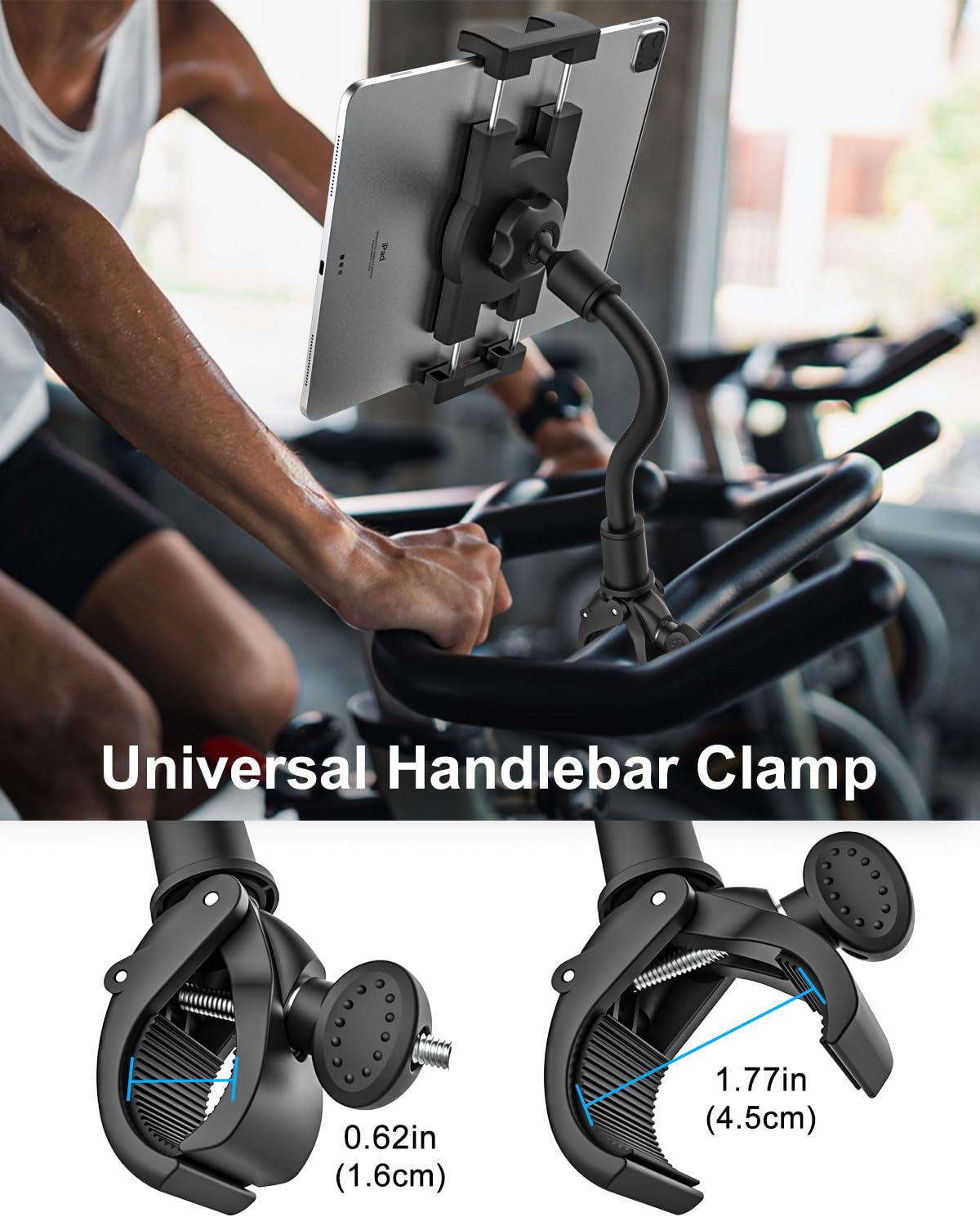 Tablet Halterung Für Heimtrainer - Universell Für IPad, IPhone 4,7-13 Zoll Fitnessgeräte