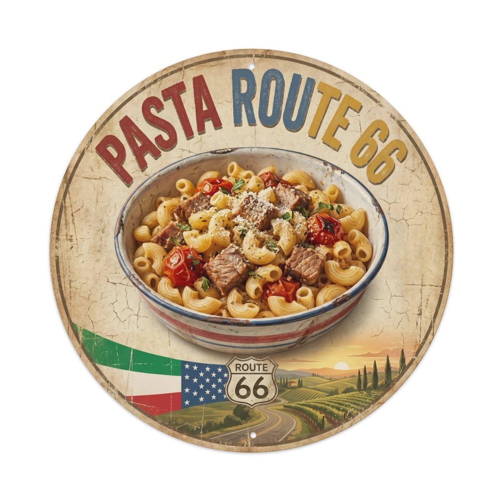 Pasta Food Market Americana Italian Cuisine Metal Tin Sign