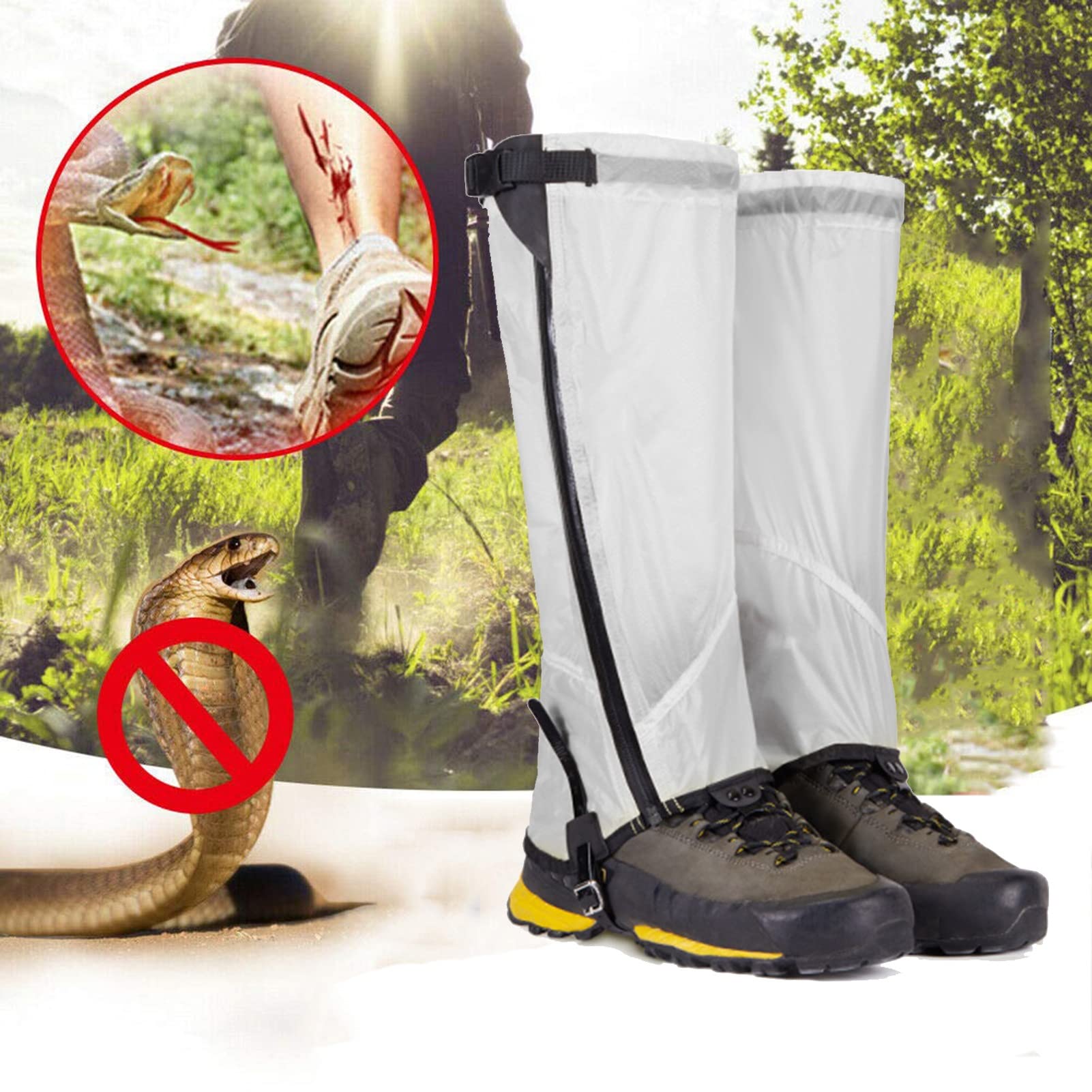 Polainas For Piernas, Polainas For Senderismo, Polainas For Senderismo En La Nieve, Cubiertas For Zapatos De Escalada, Camping, Granja, Mordeduras Antiserpientes, Cubiertas For Zapatos Al Aire Libre