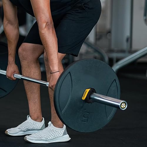 Miniatura 9 de POWER GUIDANCE Pinzas de barra magnéticas, pinzas olímpicas de 2 pulgadas, abrazaderas de pesas de liberación rápida para entrenamiento,