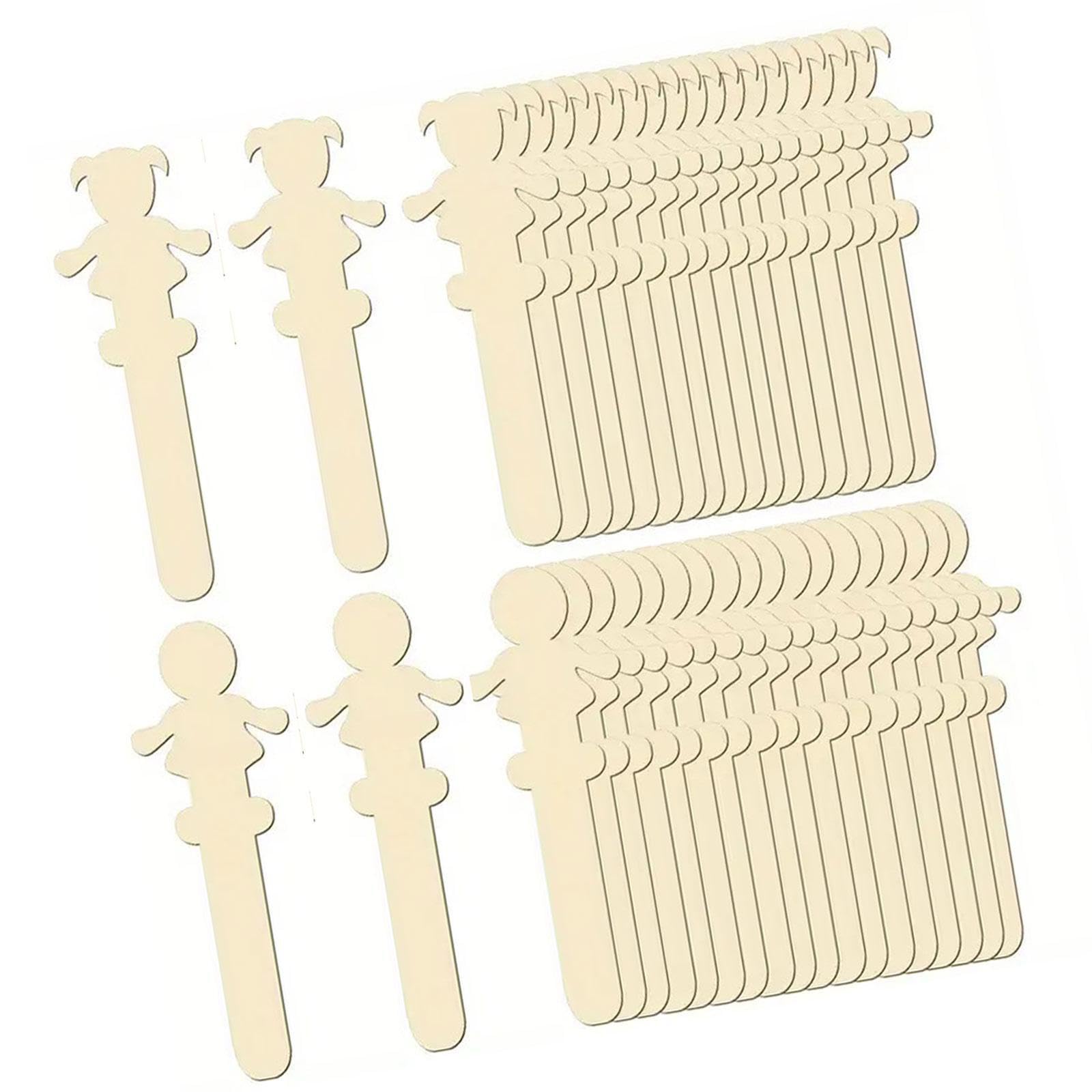 PIXZCSA 40pack/lot Unfinished Wood Chips for Home Decor Unique Wood Cutouts for Children S Craft Projects Adding Character to Crafts Children DIY Painting