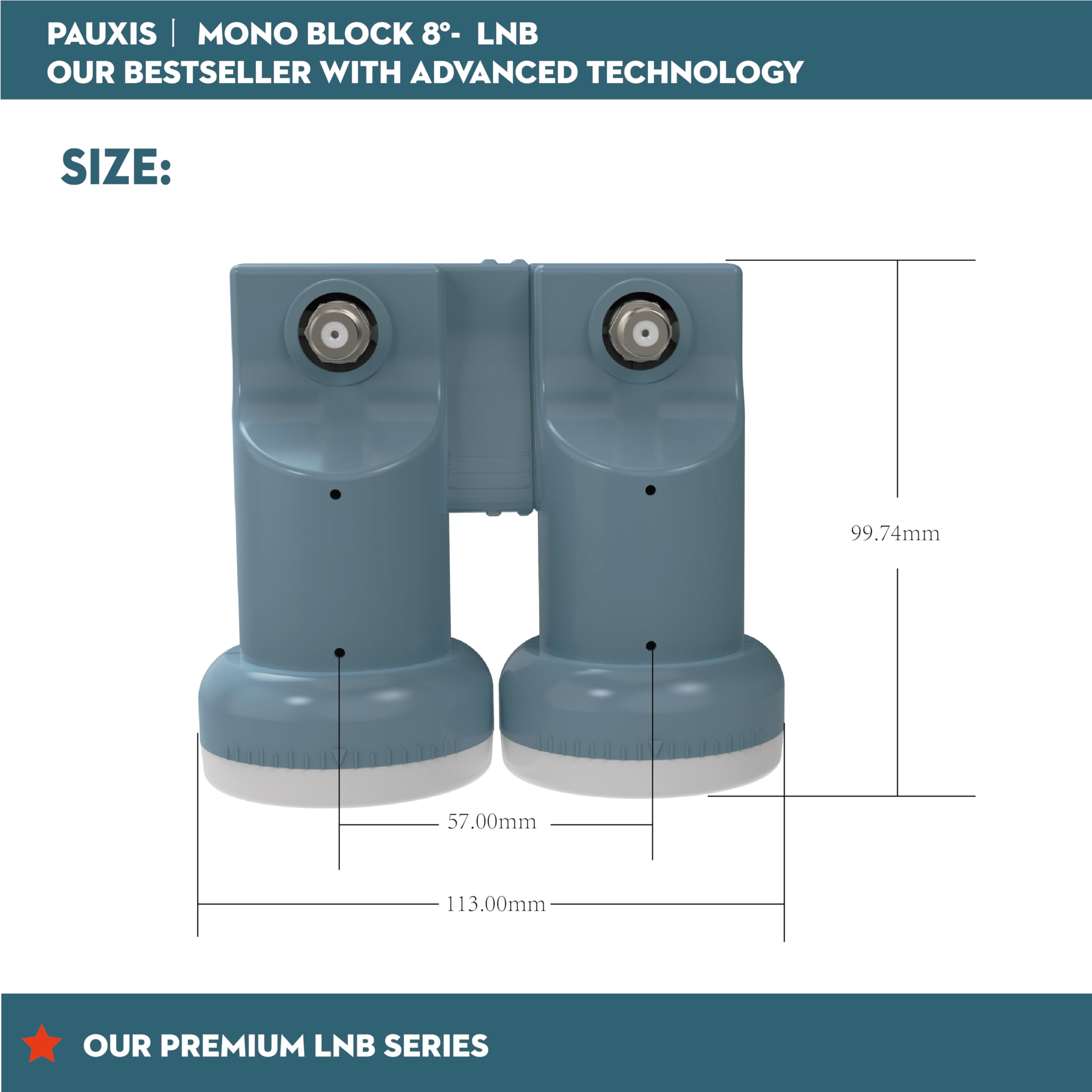 monobloque universal lnb mono8 grados