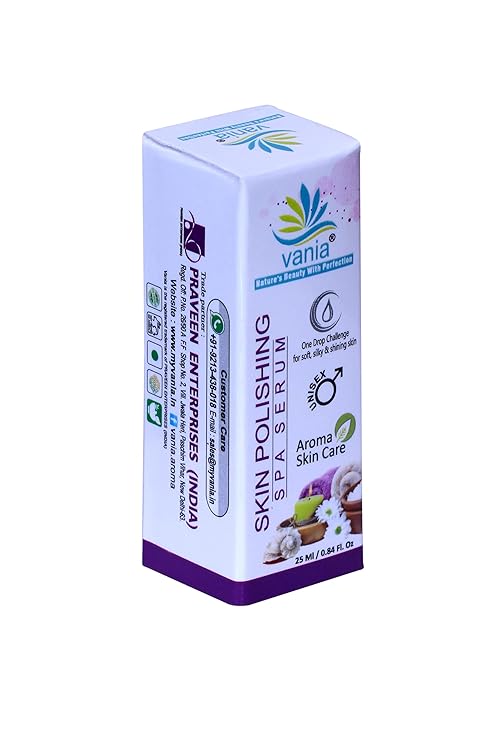 Vania Skin Polishing SPA Serum 25 Ml |For Face & Body | Unisex | For Glowing Face & Whitening|Night Serum|Dark Spots|Spotless Glow|Enriched with Vitamin C,Geranium,Jajoba,Kesarl,Patouchli,Rosehip oil at Rs. 99