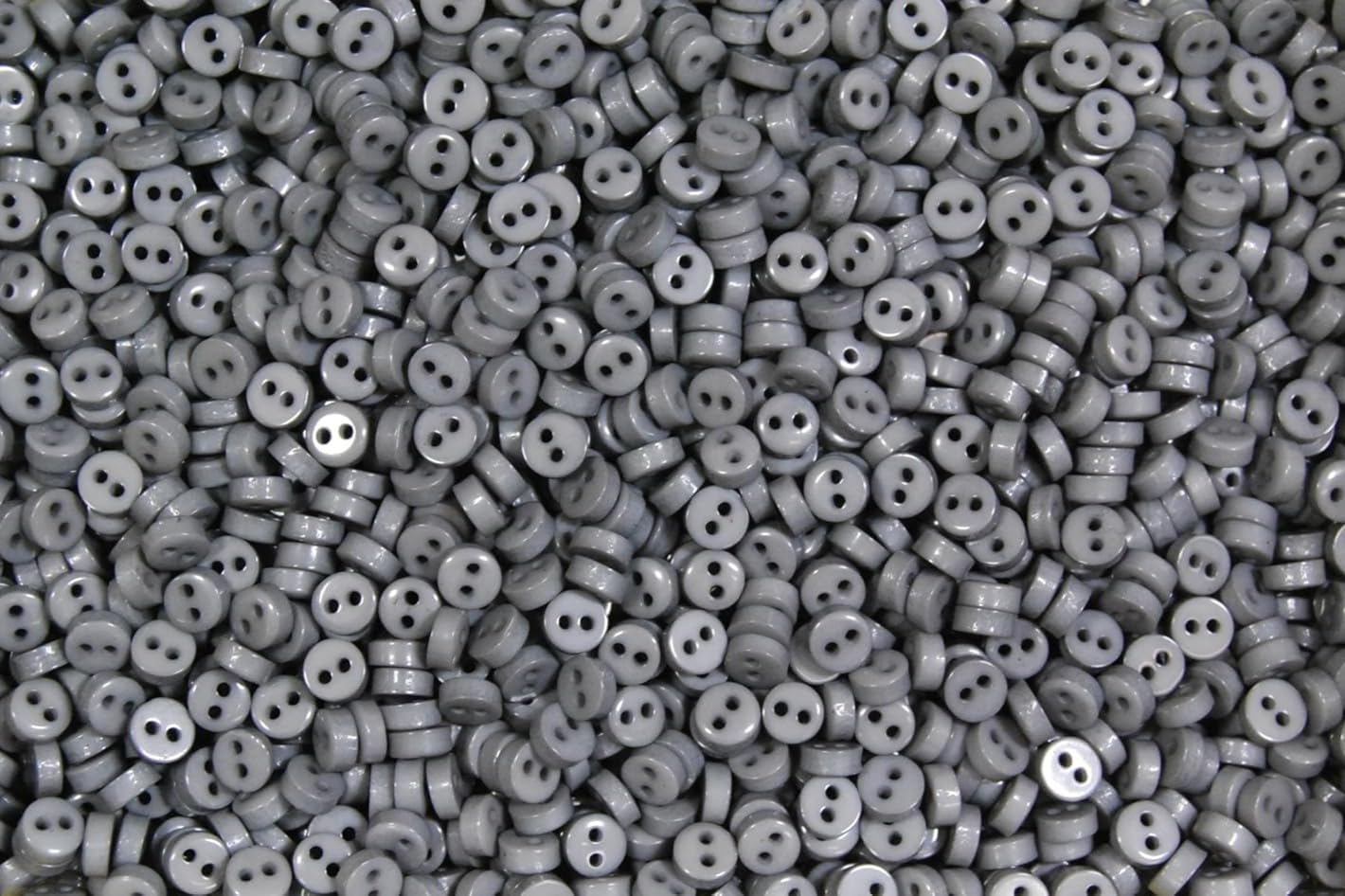 celloexpress 5mm Grey Circles Mini Doll Buttons for Dolls & Soft Toys Clothes - 5mm Assorted Round Colours & Designs (Pack of 500, Grey Circles) — image 1