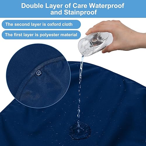 Miniatura 6 de Baberos elásticos de doble capa para adultos, reutilizable, impermeable, lavable, babero de alimentación para hombres y mujeres