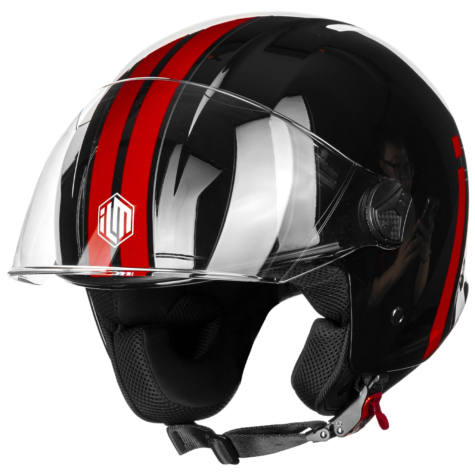 ILM Motorradhelm Retro Herren Damen Jethelm ECE2206 Modell WT506