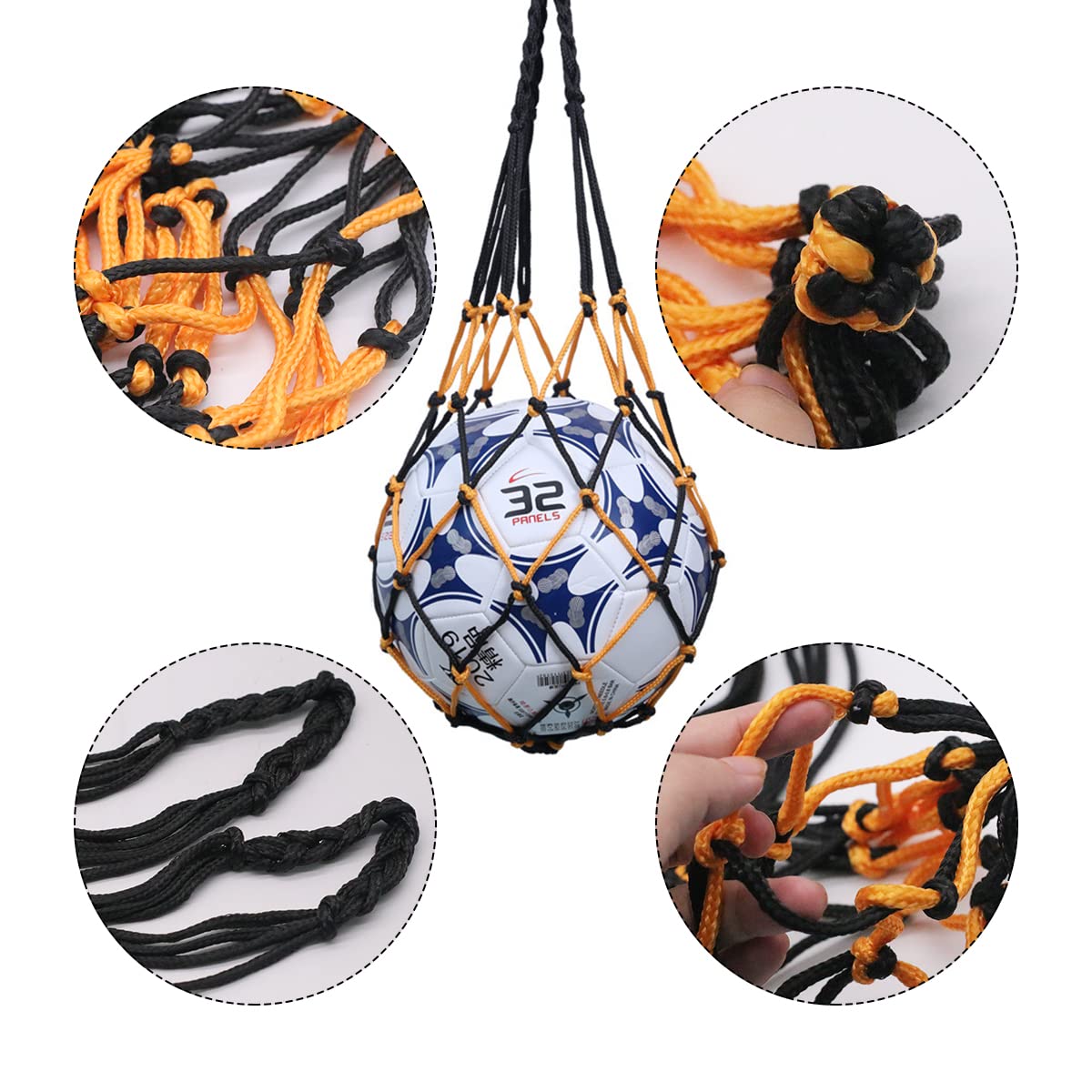 2 Sacchetti Rete Per Palloni - Per Basket, Volley, Calcio, Trasporto Facile E Leggero - Foto 2