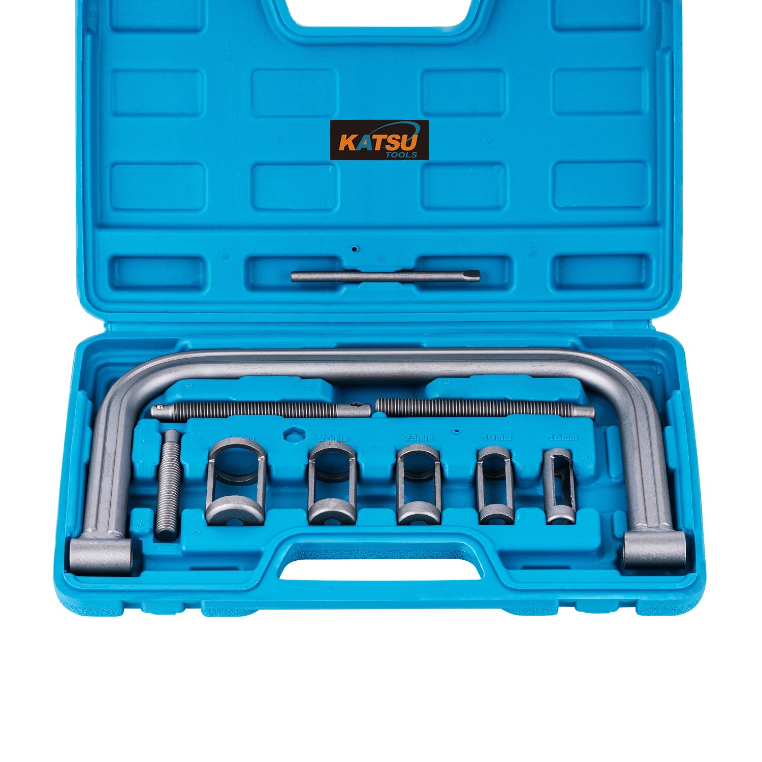 KATSU Tools Kit de Herramientas 5 en 1, 10 Piezas, compresor de resortes de válvula portátil para Autos, Furgonetas, Motocicletas y automóviles, Modelo 450341