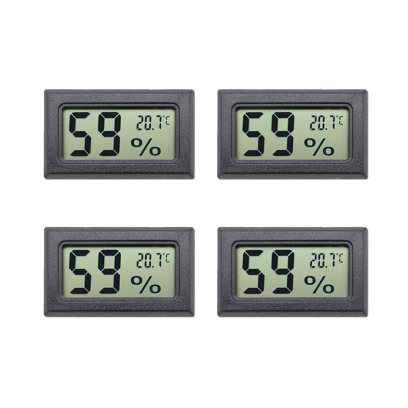 Aideepen 4 stks Zwart Mini LCD Digitale Thermometer Hygrometer Temperatuur Binnentemperatuur Temperatuursensor Vochtigheidsmeter Meter Instrumenten Aideepen 4 stks Zwart Mini LCD Digitale Thermometer Hygrometer Temperatuur Binnentemperatuur Temperatuursensor Vochtigheidsmeter Meter Instrumenten