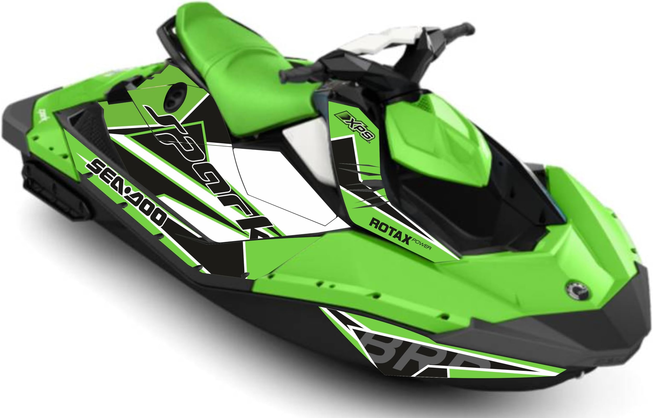 Fit for SeaDoo Spark 2UP 3UP Vinyl Sticker Decal Graphics Set – Jetski (2014-2019), Bubble-Free Technology, Protective Laminate, UV Resistant Decals (Green 3)