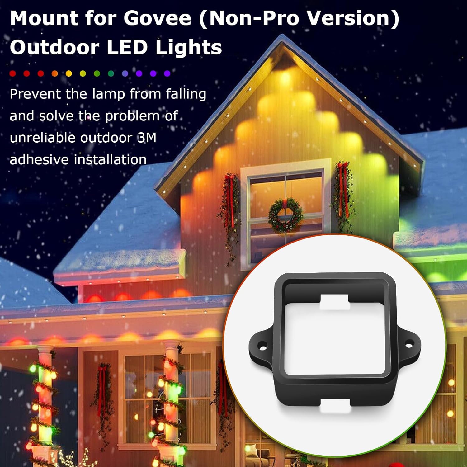 Light Clips for Govee Outdoor Lights H805, Mounting Brackets for Govee (Non-Pro Version H705) Outdoor LED Lights, Install Firmly, Replace 3M Glue, for Govee Permanent Outdoor (108) - Image 2