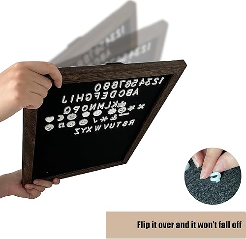 Miniatura 6 de Tablero de letras de fieltro con 680 letras, números y símbolos, 16 x 12 pulgadas, tablero de mensajes intercambiable para citas, notas y anuncios,