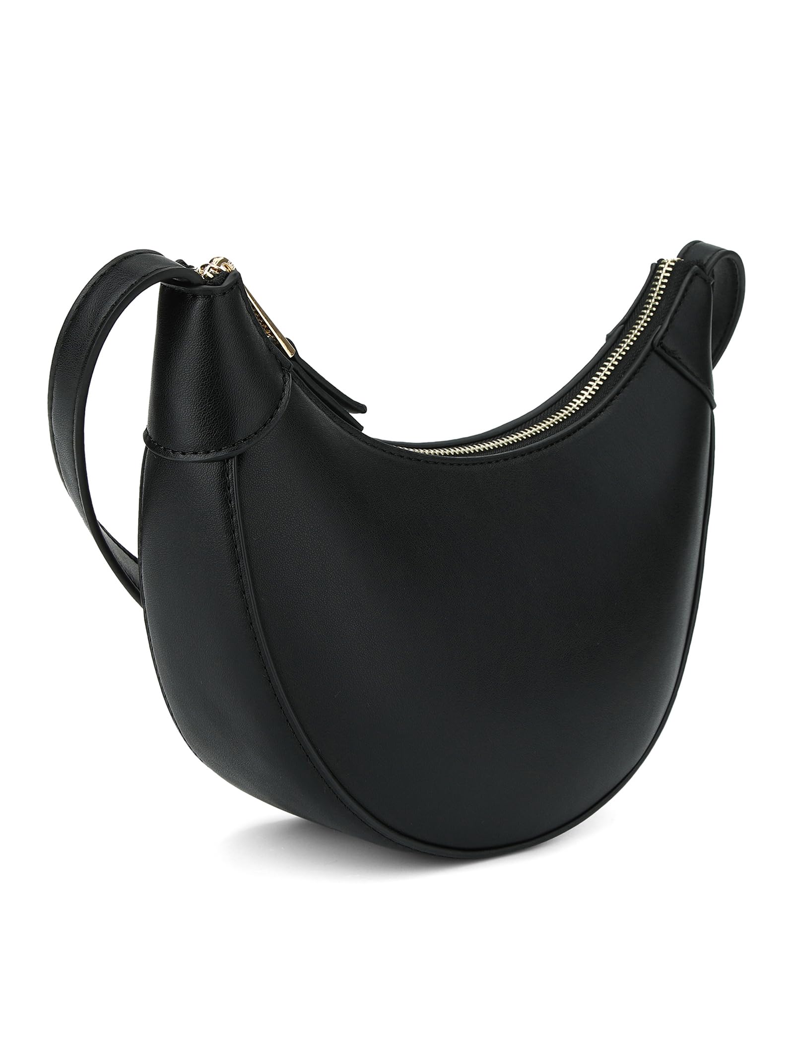 Small Cresent Crossbody Bag Women Vegan Leather Moon Shoulder Purse