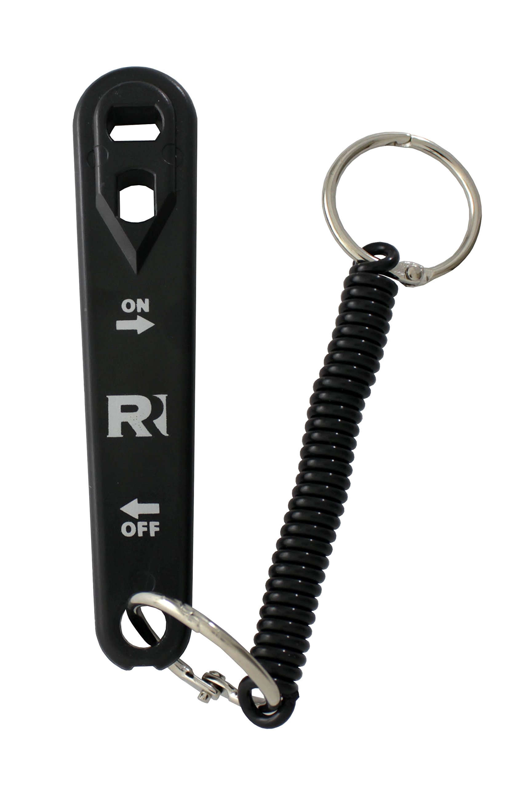 Responsive Respiratory Plastic E Cylinder Oxygen Wrench - 5 PK with Bungee Cord and On/Off Arrows