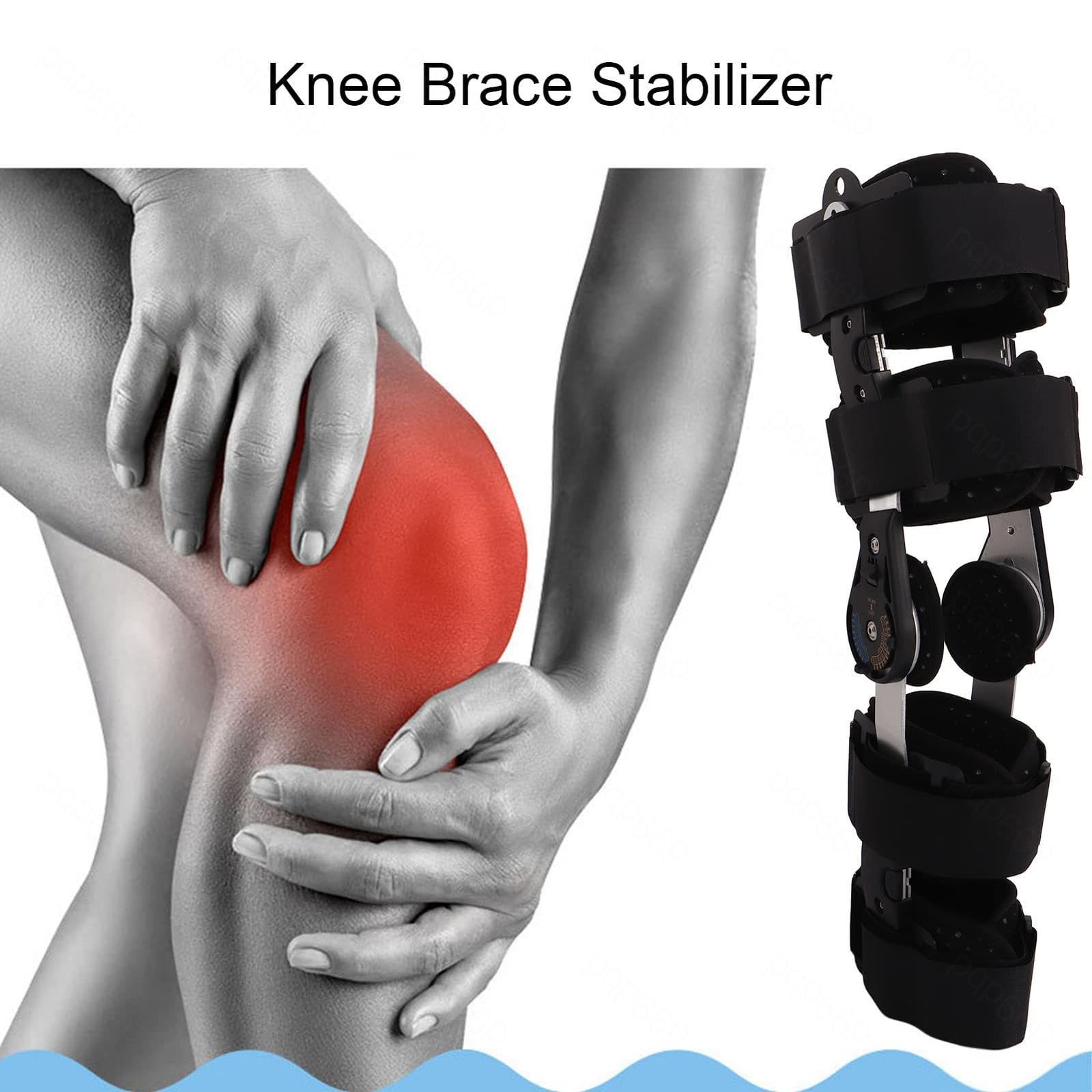 Rodillera con Bisagras, Fijación Articulación Ajustable, Rodillera, Soporte Adecuado Piernas, Recuperación Lesiones Rodilla, Lesiones Menisco Lesiones Ligamentos