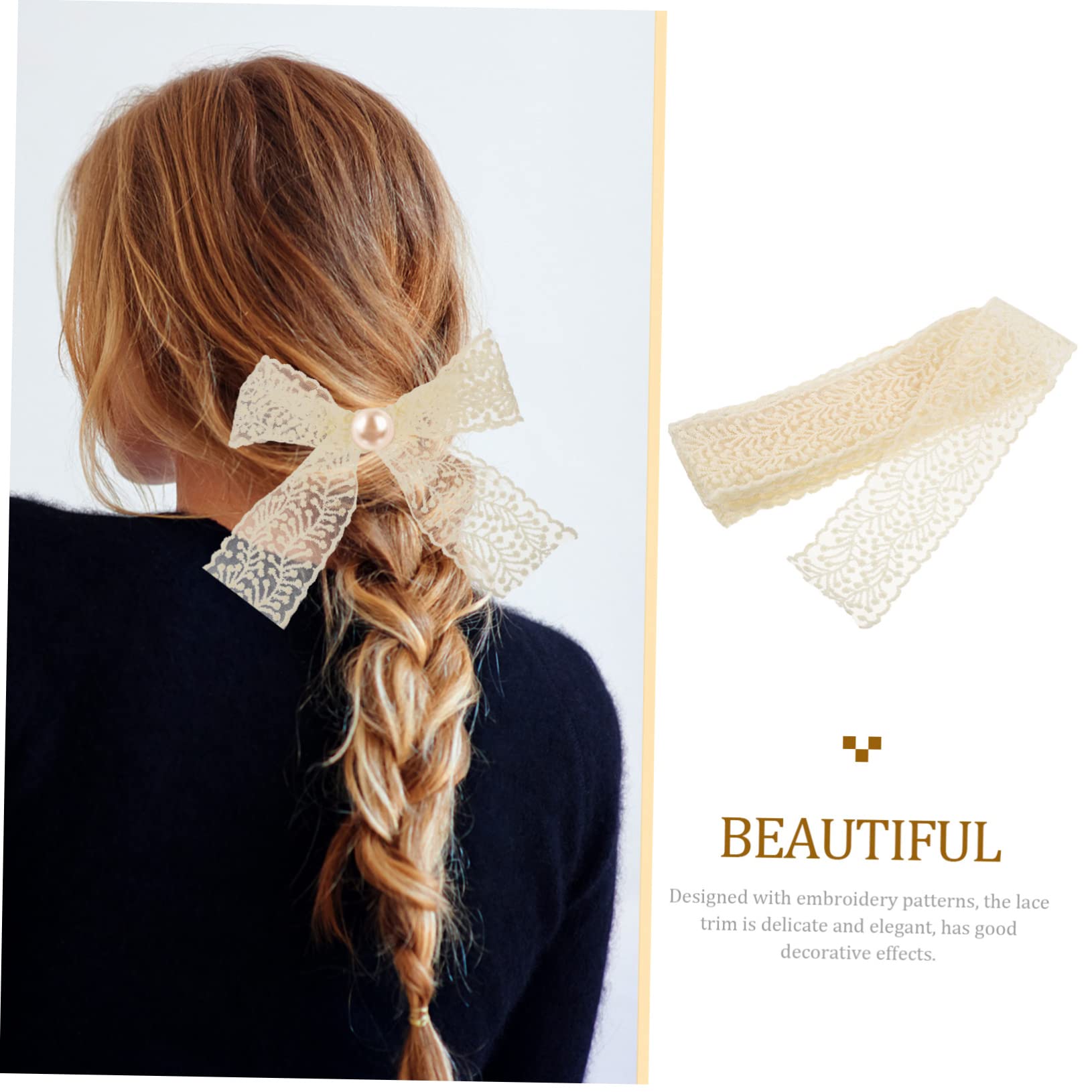 TEHAUX 3rollos Cinta De Encaje Bordado Diy Ribete De Encaje Para Manualidades Metros De Adornos Para Accesorios De Cabello y Decoración De Ropa