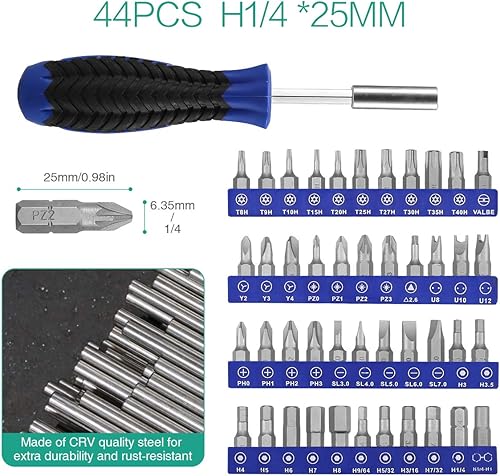 Miniatura 3 de ORIA Juego de destornilladores de precisión, kit de herramientas de reparación 172 en 1 con 156 puntas de precisión, kit de mini herramientas de