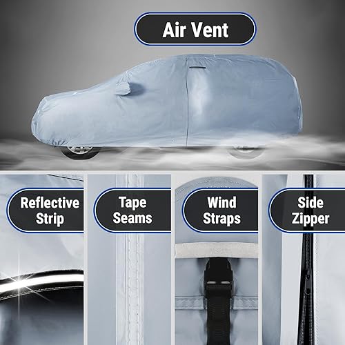 Miniatura 5 de Funda de automóvil SUV personalizada para Audi Q8 (año 2019-2024)  Cubierta impermeable para todo tipo de clima para UV, lluvia, nieve y hielo.