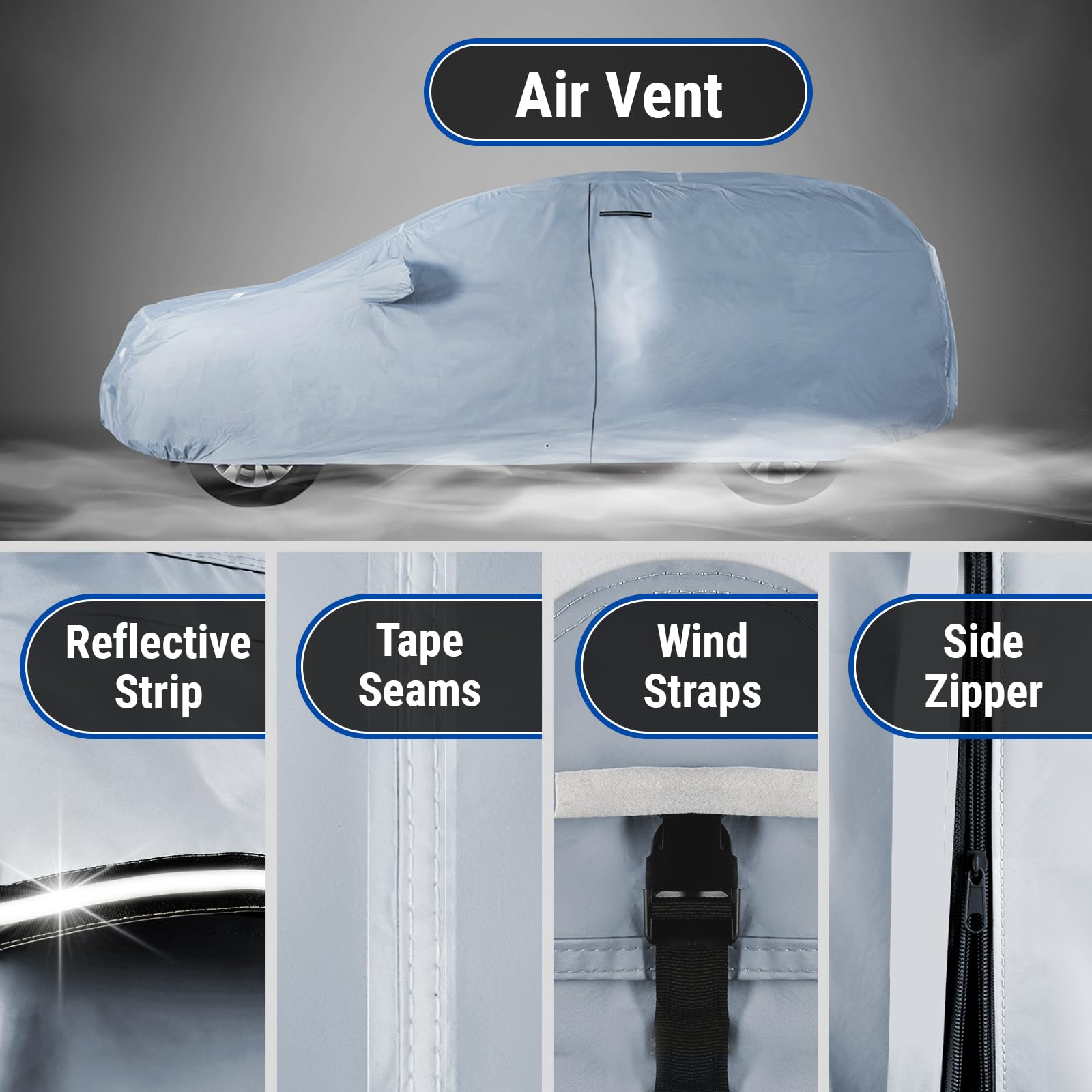 SUV Custom-Fit Car Cover for 2004-2016 Land Rove r LR4 LR3 Waterproof All Weather SUV Cover for UV — view 5