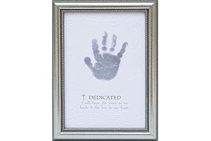 The Grandparent Gift Company Silver Embossed Wood Baby Dedication Decor