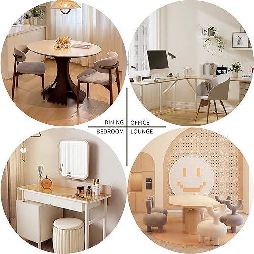 Miniatura 7 de Sillas de Comedor Modernas 4 sillas de comedor de terciopelo, sillas de comedor tapizadas con patas de metal, sillas de cocina modernas para