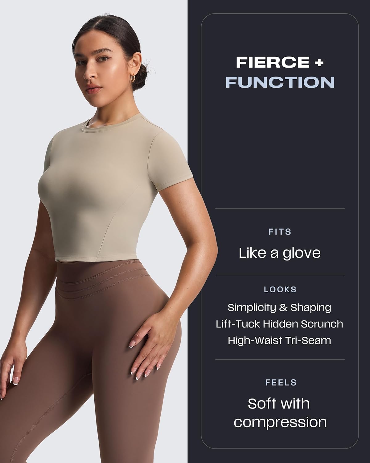 Aoxjox High Waisted Workout Leggings for Women Scrunch Tummy Control Luna Buttery Soft Gym Yoga Pants 26" - Image 5