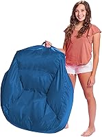 Vista 192 de Posh Creations Puf estructurado cómodo para jugar, leer y ver la televisión, Malibu Lounge, tela de lona para colorear, criaturas