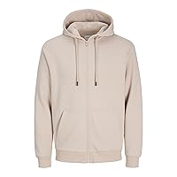 JACK & JONES Felpa con Cappuccio da Uomo con Chiusura Lampo Basic