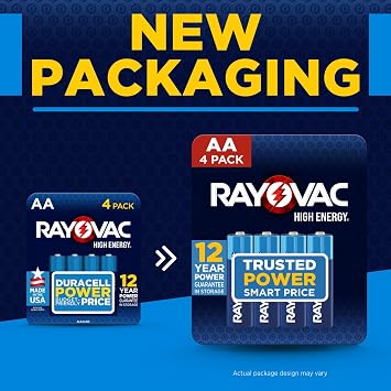 Rayovac High Energy AA Batteries (16 Pack), Double A Alkaline Batteries
