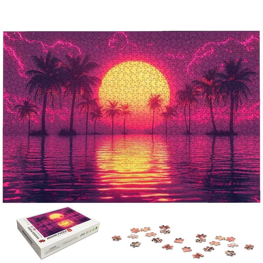 Puzzle 1500 Piezas Atardecer para Adultos, Puzzle Paisajes de Madera con Caja Regalo para Adultos, Rompecabezas Desafiante para Toda la Familia, Rompecabezas para Regalo Mujer, Regalo Hombre, -5485